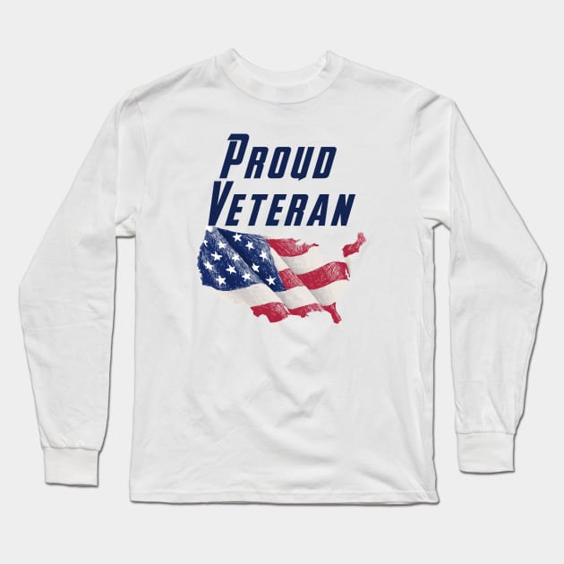 Proud U.S.Army Veteran Long Sleeve T-Shirt by Recapaca